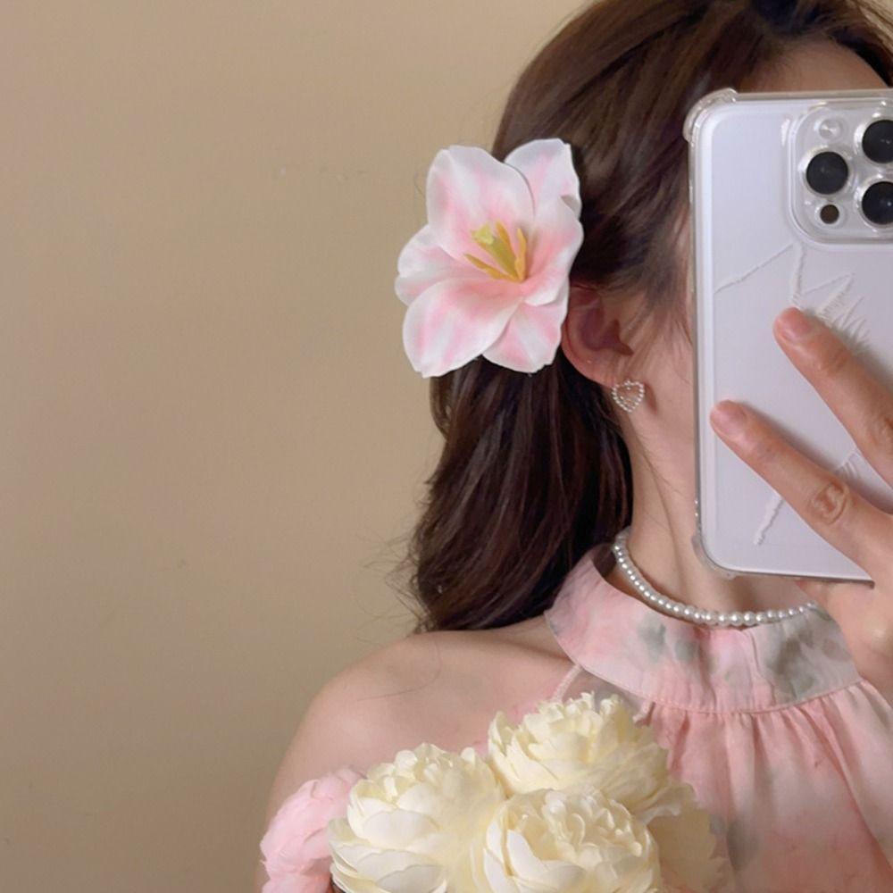 Cloth Flower Hair Clip Korean Style Bohemian Style Hair Clip Simple Flower Hairpin  Women