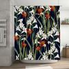 Floral Shower Curtain Home Decor Waterproof Bathroom Decoration Privacy Screen White Red Floral Design Shower Curtains