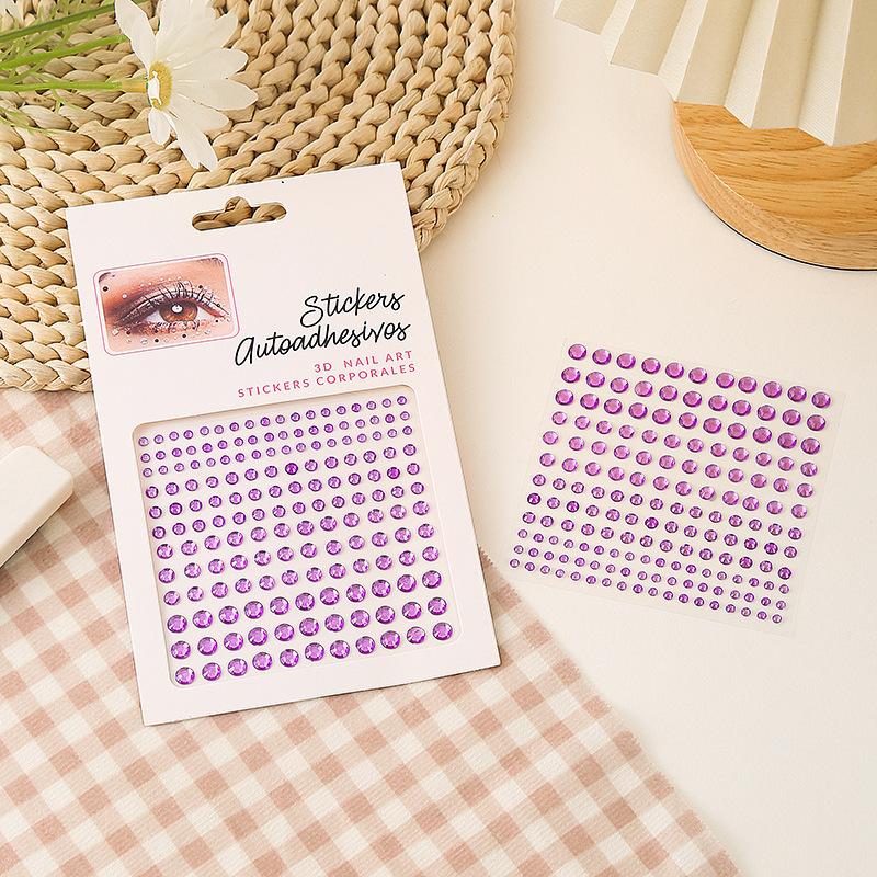 Diamond Crystal Tattoo Sticker Glitter Eyeliner Eyebrow Make Up Face Eyes Diamond Tattoos Rock Rhinestone 3D Eyeliner Stickers