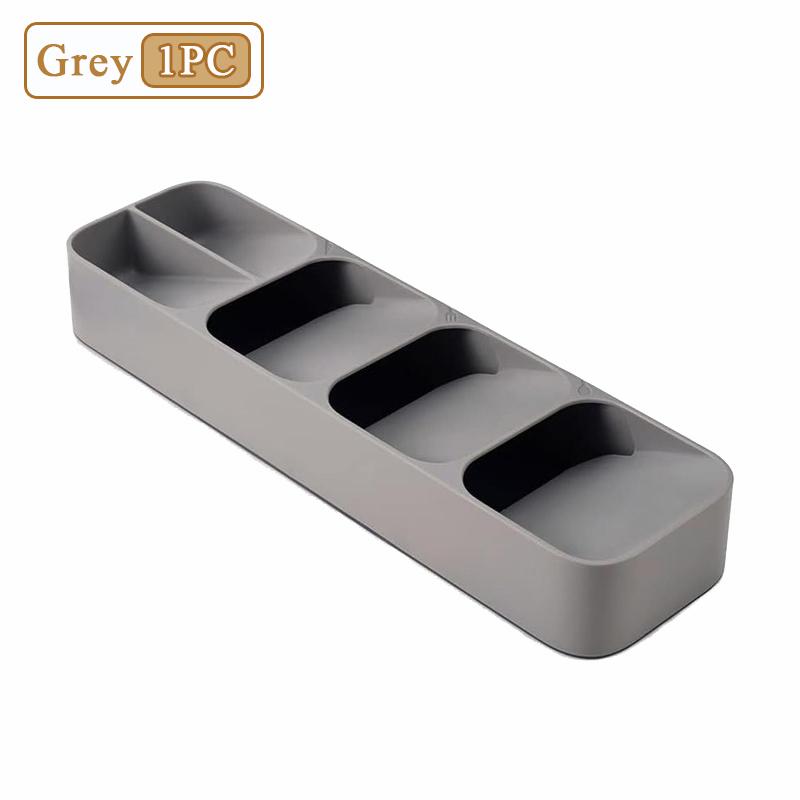 Multi-purpose Cutlery Storage Tray Cutlery Fork Spoon Compartmentalized Organizer Kitchen Drawer Categorized Storage Boxes