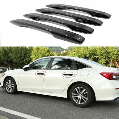 4PCS Cover Trim Side Door Handle For Honda Civic 11th - Bright Black