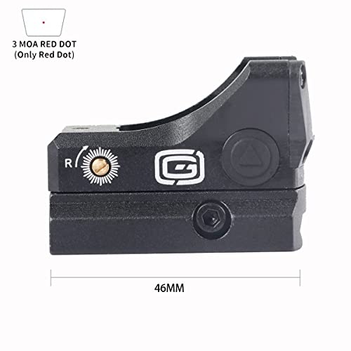 ZZ M1 Type Replica Micro Sight, Open Dot Sight, 20mm Rail, Glock Universal Mount, Black