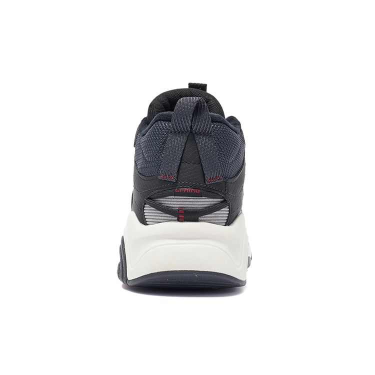 Li Ning Warm Edge Trend Rebound Shock Absorption Warm Wear Resistant Non Slip Mid Top Running Shoes Men Running Shoes Black AGLR239-2