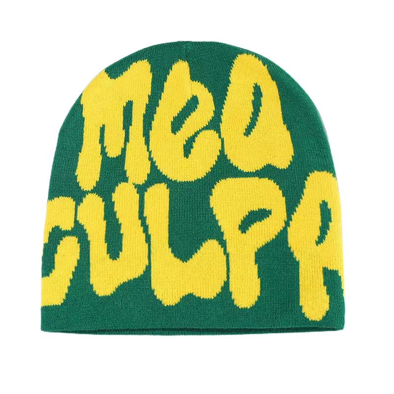 Hight Quality Trendy Hip-Hop Letter Printed Beanie Cap For Men Women Korean Style  All-Match Caps Autumn Winter Warm Hats