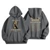 Unisex Casual Hooded Pullover Sweatshirt Long Sleeve Loose Fit Letter Print