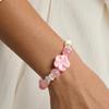 Elegant Dopamine Flower Designs Bracelet Crafted from Sturdy Resin Materials for Daily Wear and Styles Enhancement