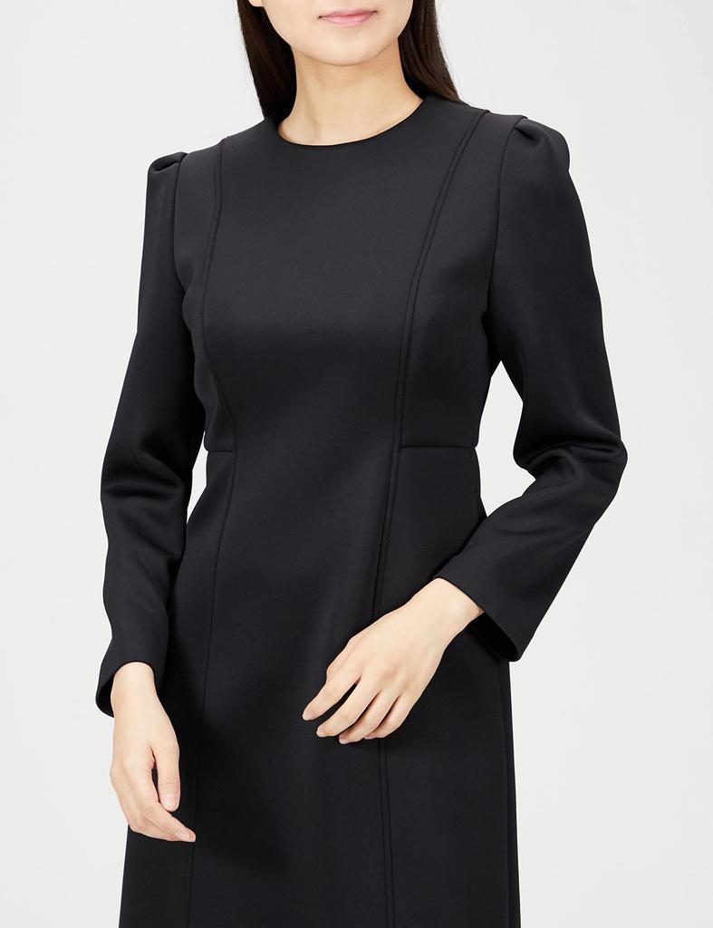 Lace Collar Mermaid Dress CWCO225026 BLK 36 [Selford] Women's