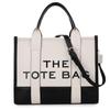 Two-Tone European & American Fashion Shoulder and Crossbody Large Tote Bag