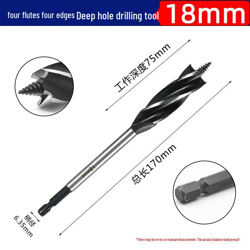 Burghiu Treaptă pentru Prelucrarea Lemnului cu Coadă Hexagonală și Patru Caneluri pentru Mărirea Găurilor în Uși, Broaște, Sertare și Plăci de Lemn.