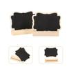 Mini Chalkboard Stand with Wooden Frame, 10Pcs Small Blackboard for Reminder Labels, Cafe Restaurant Menu & Table Settings