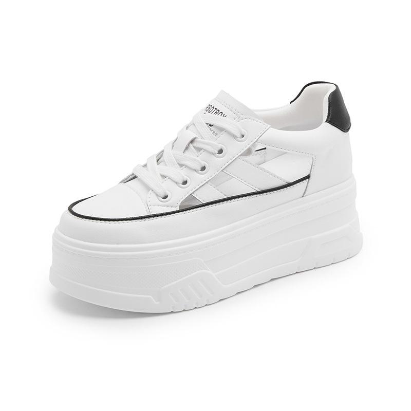 Retro inner height increase casual sports shoes women s shoes breathable children women s casual single shoes 34