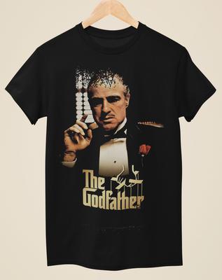 Kmotr - Tričko Unisex Černé inspirované filmovým plakátem Unisex Tričko