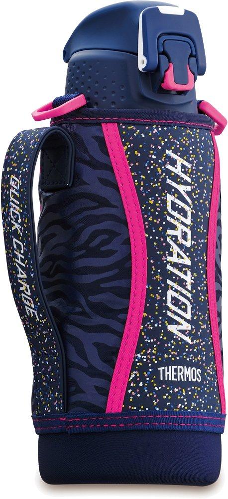 Sticla sport termoizolantă, deschisă, 800 ml, roz bleumarin [Tip cu o singură atingere] FFZ-801F NV-P