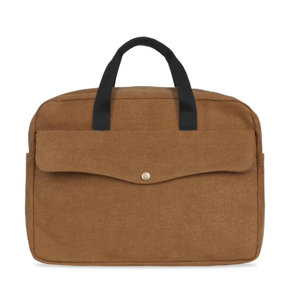 Monono Brief Bag Wave_Waxed Canvas ( Camel )