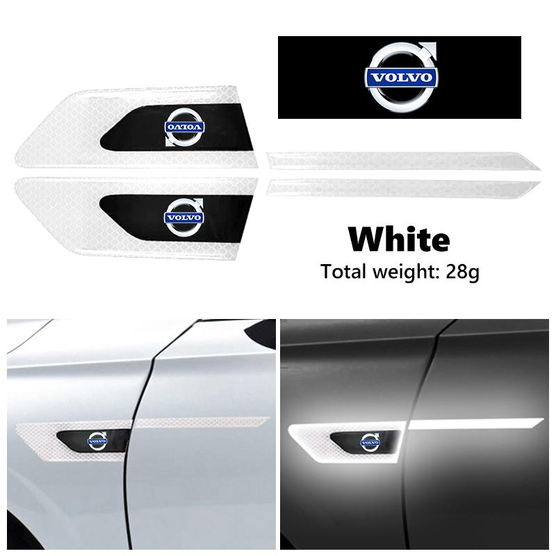 For Volvo Car Reflective Stickers Auto Anti Collision Warning Decoration V40 V60 C30 C70 S60 S80 S90 XC40 XC60 XC70 XC90 T6