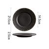 Golden Edged Ceramic Plate Creative Circular Steak Pasta Plate Delicious Dishes Dining Plates Exquisite Household Tableware