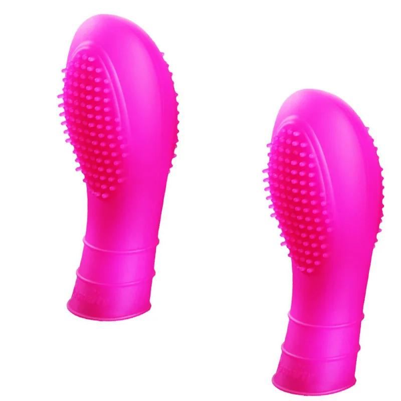 Guante de masaje vibrador masturbador femenino manga de dedo masaje de punto G estimulación del clítoris orgasmo erótico juguete sexy para lesbianas adultas