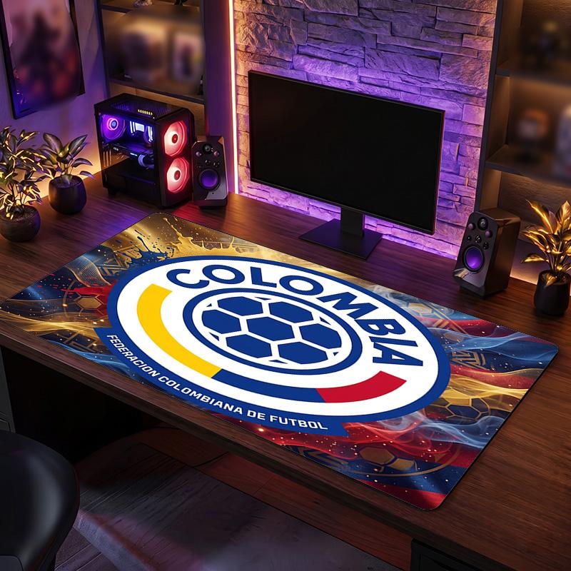 Colombia Football Crest Mouse Pad, Extended Non Slip Rubber Desk Mat for Gaming Office Laptop Fan Gift