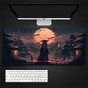black Samurai Mouse Pad Samurai Legion Landscape Table Mat Aesthetic Computer MousePad Unique Mouse Keyboard pc Desk Mats