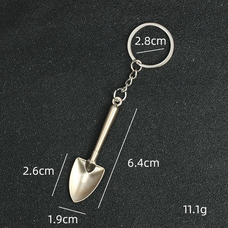 2 Stück Metall Mode Einfacher Stil Handgefertigt Schaufelförmige Schlüsselanhänger Für Unisex Dekoration Taschen Autoschlüssel Handwerk