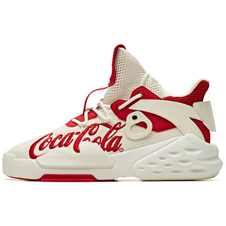 New Coca Cola X Anta Bastard Abrasion Resistant Breathable Low Top Sports Casual Shoes White Red 11928088S-11