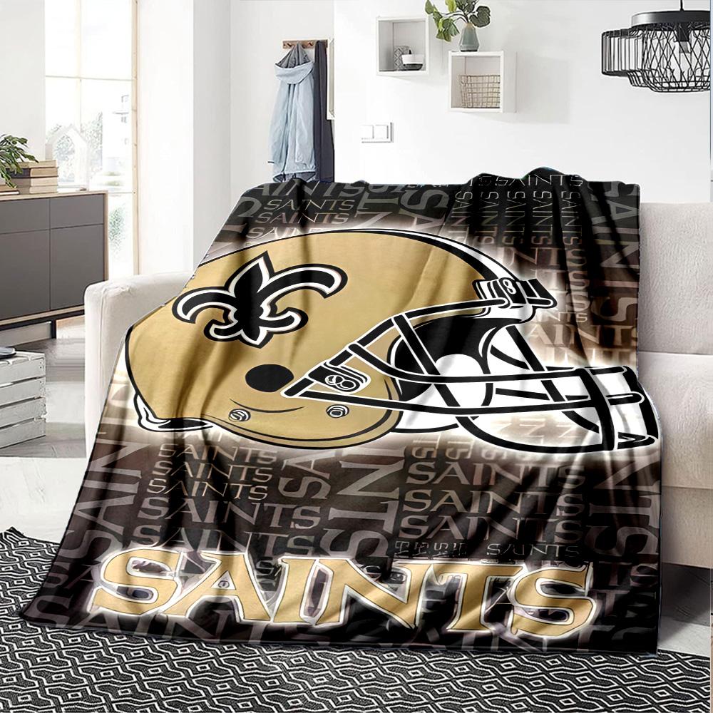 1pc Blanket - New Orleans Saints logo Print Design,Lightweight Blanket for Sofa,Bed- Soft &Warm,Gift for All Seasons