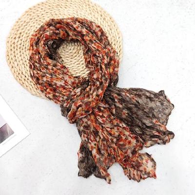 Modischer Knitter-Schal Stilvolle Lagen-Halsbekleidung Weicher Polyester-Langschal Für Damen Teenager Mädchen Urlaub Anziehen