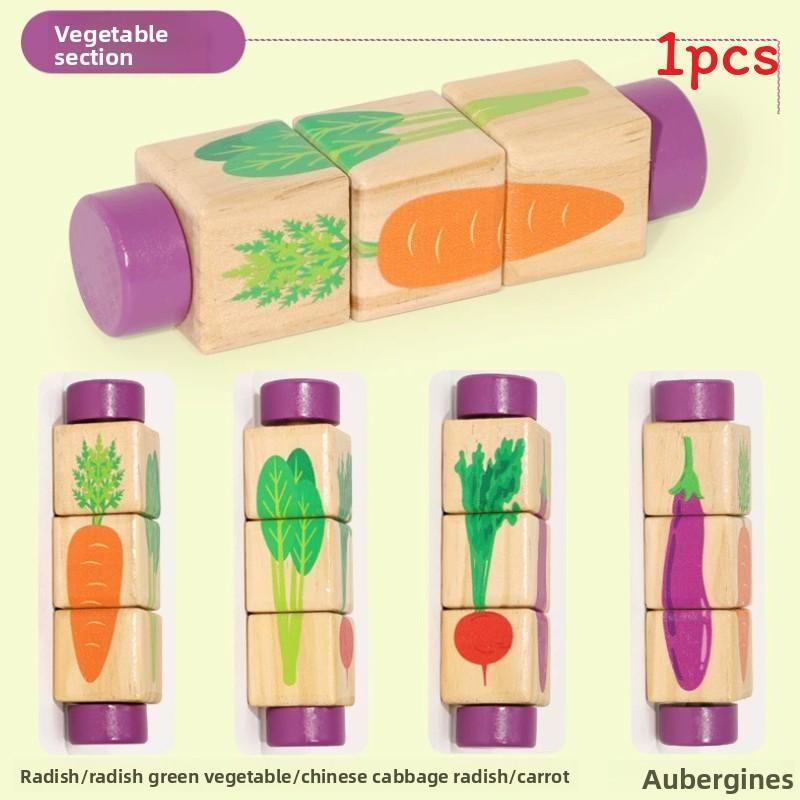 Toddler 3d Wooden Rotating Puzzle Toy For Cognitive Growth And Dexterity Hand