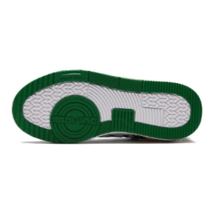 Anta Kids Round Toe Lace-Up Shock Absorbing Wear-Resistant Low-Top Kids Skate Shoes Kids Skate Shoes White Black Orange 312418005-3