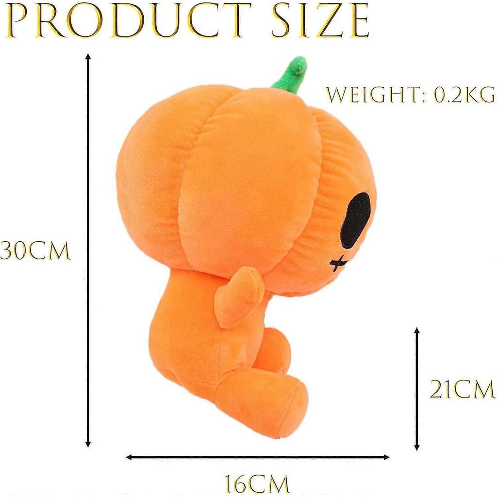 Halloween Pumpkin Plush Toy, Orange Halloween Stuffed Pumpkin Fluffy Plush Toy Cute Pumpkin Cushion Soft Toys for Kids Gift