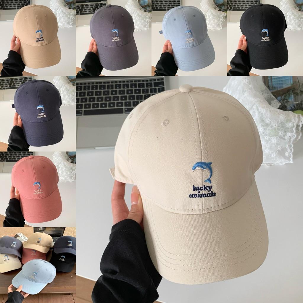 Baseball Trendy Cap With Dolphin And Letter Embroidery Design For Outdoor Wear