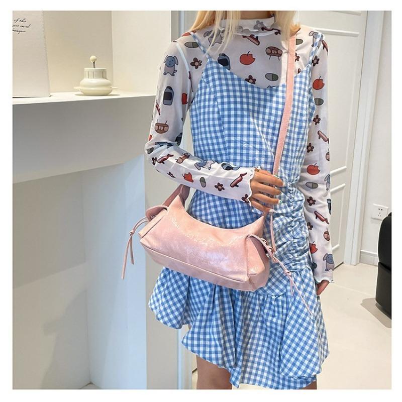 Large Capacity Bag Women's Summer New Casual Niche Shoulder Messenger Bag Commuter Dumpling Bag