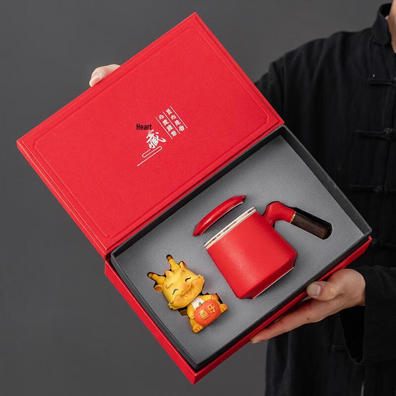 Joyful Dragon Year Ceramic Water Cup Gift Set