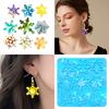 Rainbow Effects Snowflake Pendants Silicone Mold Holographic Christmas Decoration Snowflake Charm Resin Molds DIY Craft