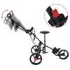 Golf Trolley with Seat Black 95 x 69 x 114 cm Iron