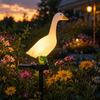 Solar-Gans-Licht, Wasserdichte LED-Gartensteckleuchte für Wege Rasen Terrassen, Dekorative Landschaftsleuchten, Harz Außen Dekoration