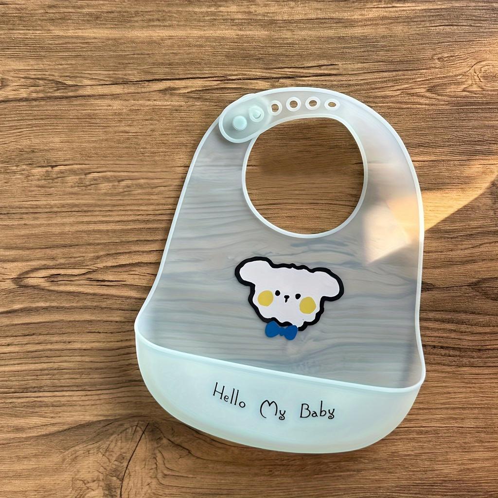 Soft Adjustable Silicone Baby Bib, Durable and Skin-friendly. Perfect for Toddler Daily Feeding.