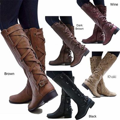 womens flat calf boots