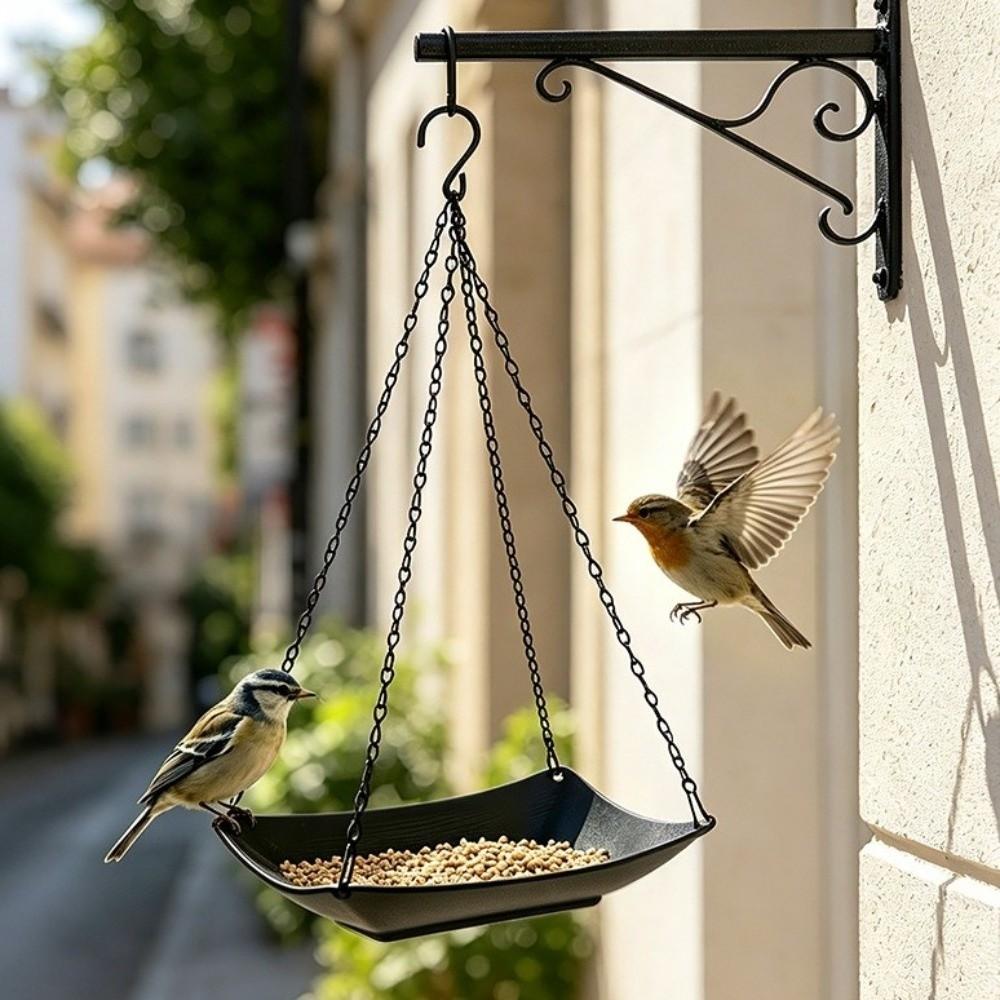 Open Bowl-shaped Hanging Bird Feeder Thickened Bird Feeding Platform Hummingbird Feeder Balcony