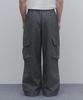 ANDAGAIN Washed Cotton Wide Cargo Pants (Gray)