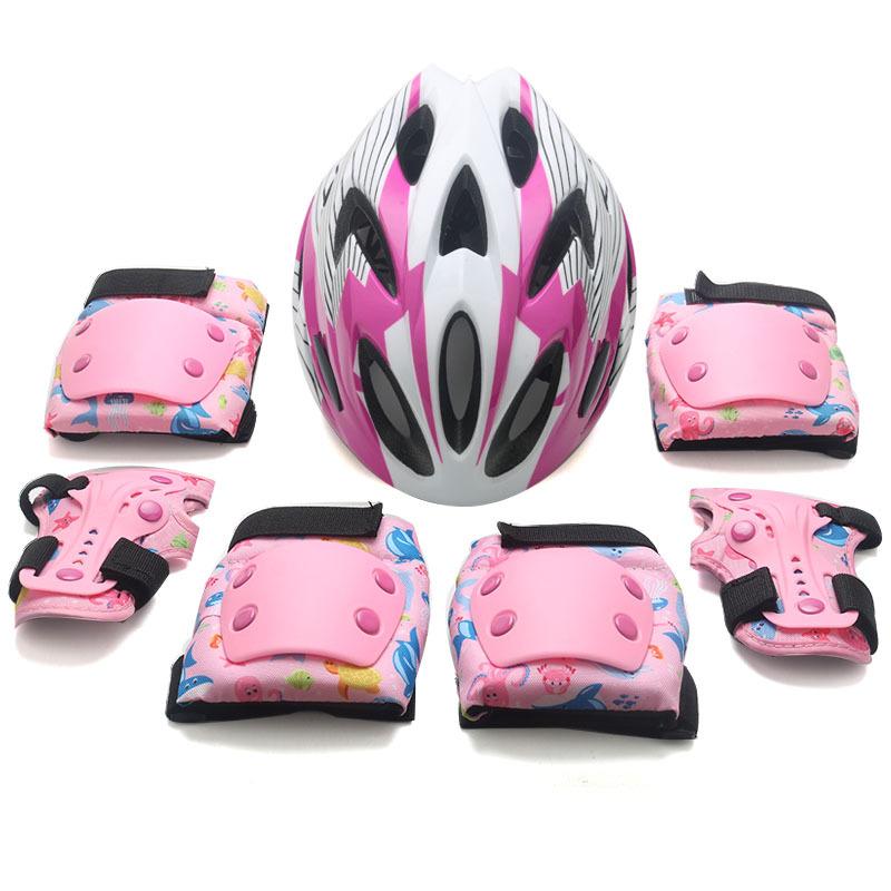 Child protective equipment helmet elbow knee pads for girls aged 3 4 5 6 7 8 9 10 11 12 year boy Suitable for roller skating and skiing
