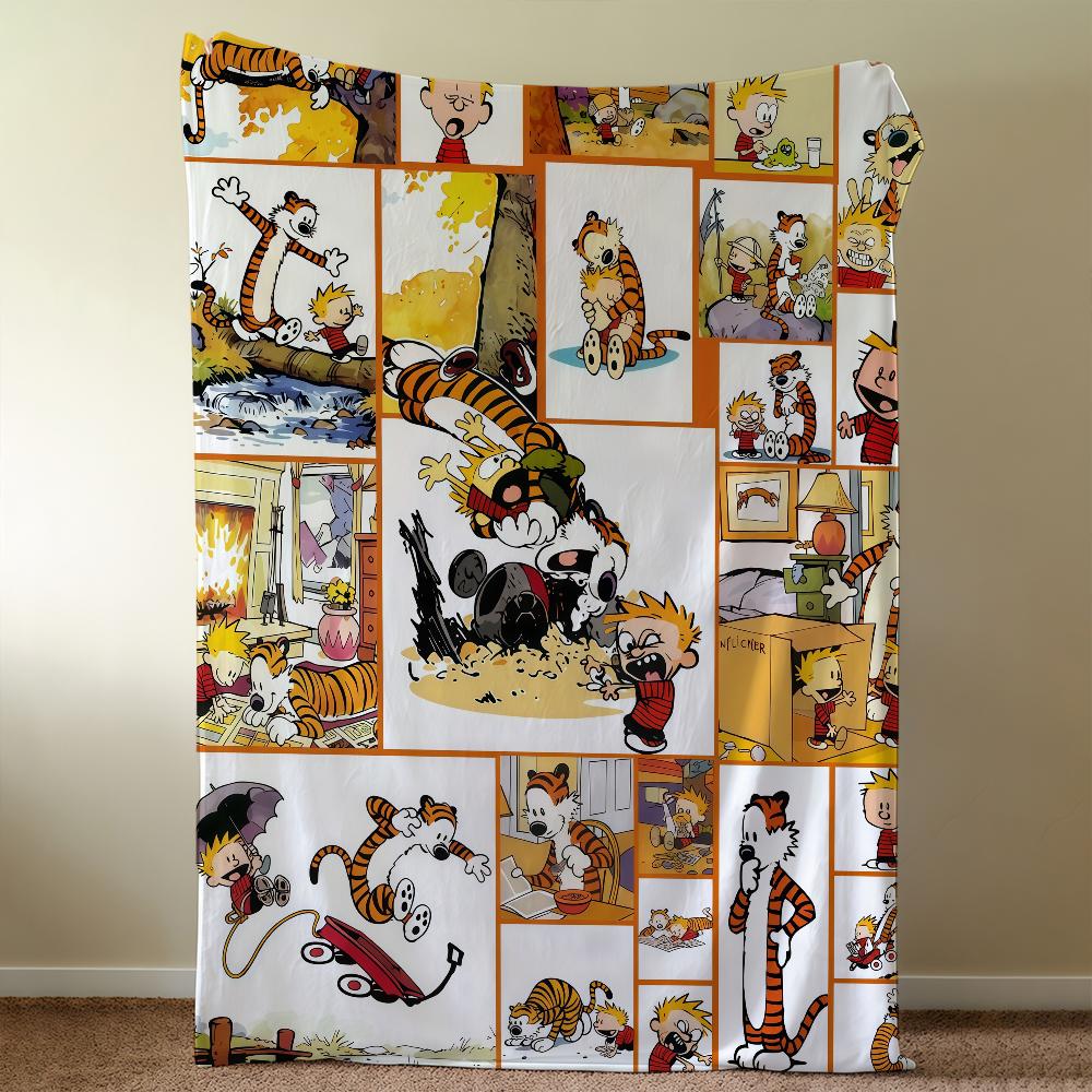 Blanket Throw Super C-CalvinS-ES Cosy Plush H-Hobbes Living Room Sofa Couch And Childish Birthday Gifts 75cmx90cm