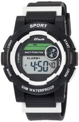 Arias ADWW17100-03 Herren Digitale Armbanduhr, Wasserdicht, Multifunktion, Hintergrundbeleuchtung, Polyurethan-Armband, Schwarz