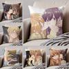 Lesbian C-Citrus Yuzu Aihara Mei Pillow Case Anti-dustmite Pillowcase Invisible Zipper Silky Short Plush Sofa Cushion Cover