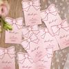 10-30pcs Pink Bowknot Thank You Stickers for Package Adhesive Decorative Seal Labels for Gift Box Baking Goods Business Package