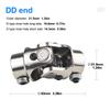 For BMW Ford 3/4" DD x 3/4" DD Nickel Plating Single Steering Shaft Universal U Joint Car Accessories Total Length 83mm (3-1/4")