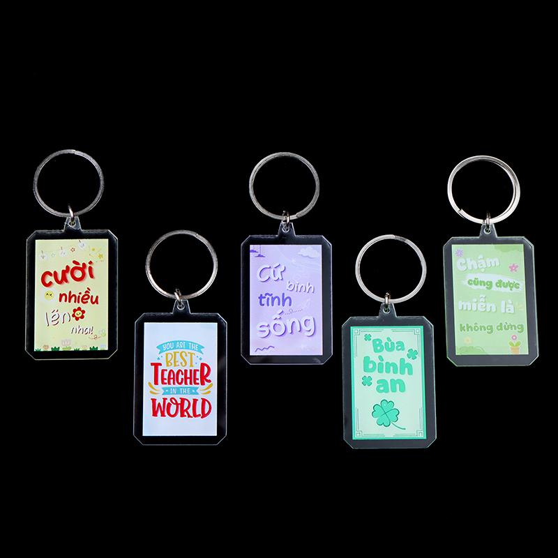 Kreativer Text Acryl Schlüsselanhänger Klar Flacher Schlüsselring Anhänger Für Tasche Rucksack Hängende Dekoration Autoschlüsselhalter Beste Freundin Geschenke
