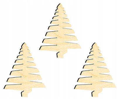 Wooden Christmas Tree Decorations Z25 3 Pcs.