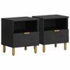 VidaXL Bedside Table Black 40x33x46 Cm Engineered Wood, Side Table, Bedside Cabinet, Side Table for Bedroom, 4017655