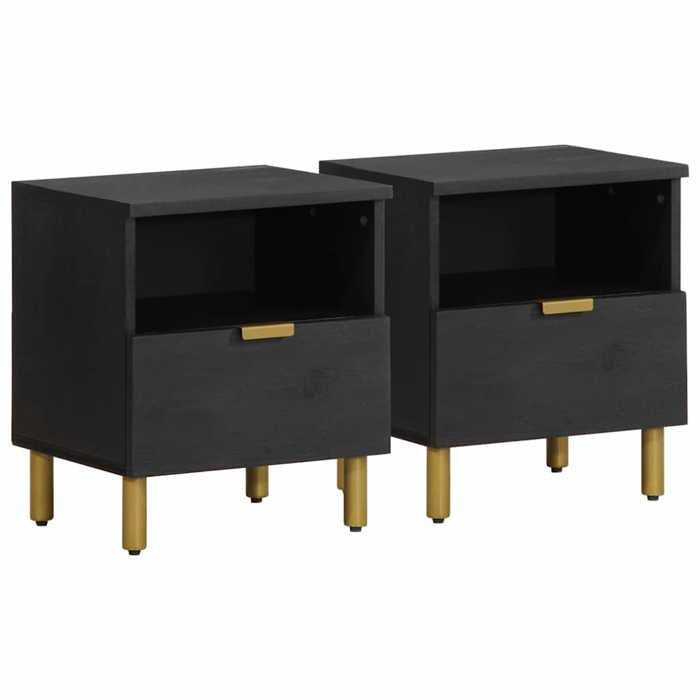 VidaXL Table de chevet noir 40x33x46 cm bois d'ingénierie, table d'appoint, armoire de lit, table d'appoint pour chambre, 4017655